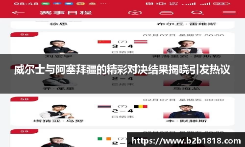 威尔士与阿塞拜疆的精彩对决结果揭晓引发热议
